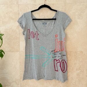 Vintage Juicy Couture Y2K Graphic Tee Let Juici Ro Keep Dream Alive Medium EUC
